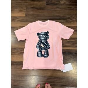 Pink Teddy Bear Graphic T-Shirt – Cute Casual Short Sleeve Top